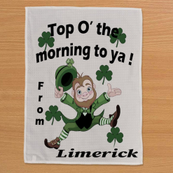 Top O the Morning Limerick - T-Towel