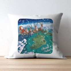 Christmas Map of Ireland/Town Cushion