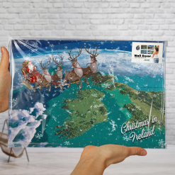 Christmas Map of Ireland/Town Wall Decor