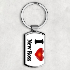 I Heart New Ross Keyring