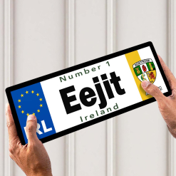 No 1 Eejit Antrim Licence Plate