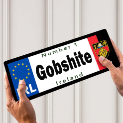 No 1 Gobshite Down Licence Plate