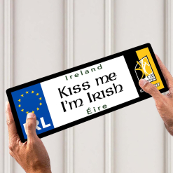 Kiss Me, I'm Irish Kilkenny Licence Plate