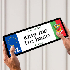 Kiss Me, I'm Irish Mayo Licence Plate