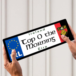 Top O Morn Down Licence Plate