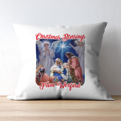 Nativity Greetings from Ireland/Town Cushion